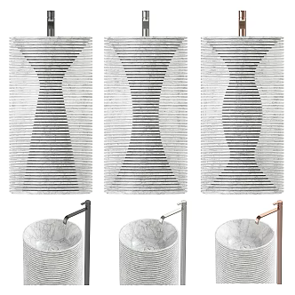 Modern Washstand Column Basin Wash Basin Vertical Basin 3d model