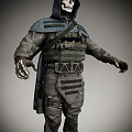 All Saints Skeleton Props Game Character Horror Character Soldier Ghost 3d model