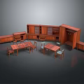 Wooden Entryway Cabinet And Side Cabinet Furniture Set For Interior Design