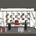 Modern study 3d model