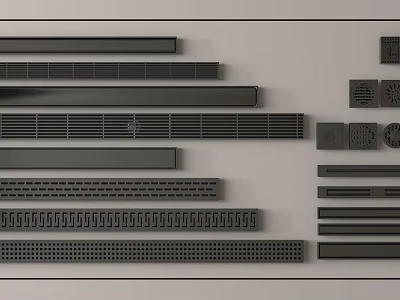 Bathroom Accessories Including Grilles Drain Covers And Decorative Strips 3d model