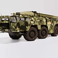 Camouflage Heavy Duty Utility Vehicle With Multi Wheeled Design And Cargo Bed