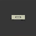 White Rectangular Electronic Device With Ventilation Grilles And Black Cable