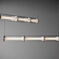 Modern Minimalist Pendant Lights Long Glass Tubes Hanging In Gray Background With Sleek Design