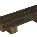 Rustic Wooden Stool With Solid Wood Construction And Natural Finish For Home Decor Design 3d model