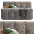 modern double sofa fabric double sofa 3d model