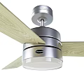 Stylish Ceiling Fans Light Wood Dark Black Blades Silver Black Bases With Built In Lights