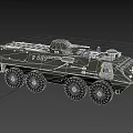 Green Wheeled Military Tank Featuring NB Marking And 889 Number Design