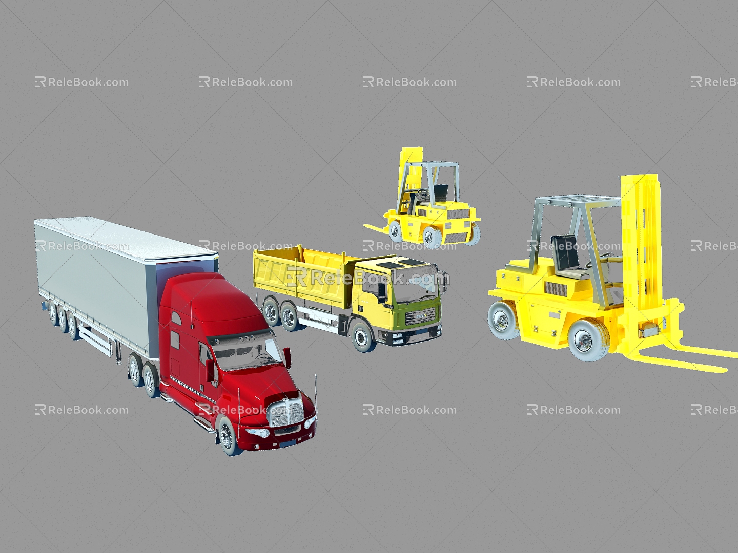 Modern Forklift Forklift Truck 3d model