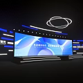 Futuristic Stage Design With Large Digital Screen And Modern Lighting Elements
