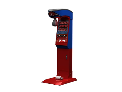 Boxing game machine 3d model Boxing game machine 3d model