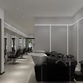 Modern Beauty Hair Salon Interior Design With Styling Chairs Mirrors And Plants