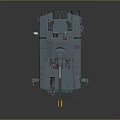 Modern Blue Armored Military Tank With Futuristic Turret And Tracks Design