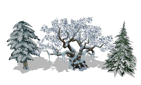 Snow Tree Modern Tree 3d model