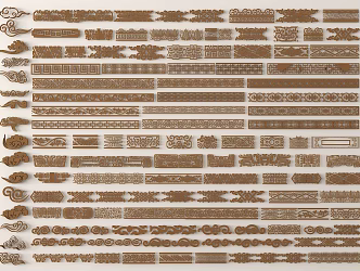 Chinese-style openwork window openwork window grilles 3d model