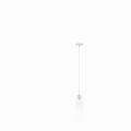 Industrial Style Pendant Lights With Black Metal Frames And Yellow Bulbs On White Wall