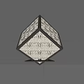 Square lamp creative table lamp 3d model