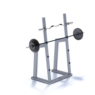 Fitness Equipment Sports Equipment Barbell Rack 3d model