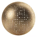 Metal Sphere Components Featuring Perforated Design and Silver Gold Copper Finishes