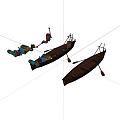 Old ship supplies 3d model