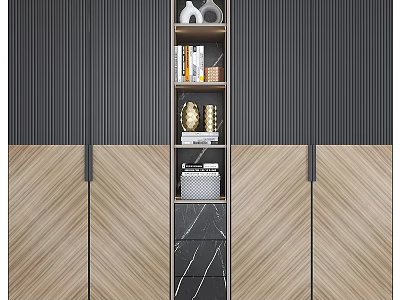 Modern Wooden Chest of Drawers With Textured Front And Decorative Top Design 3d model