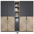 Modern Wooden Chest of Drawers With Textured Front And Decorative Top Design
