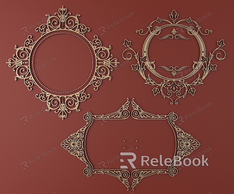 European-style Metal Carved European Pattern Hollow Carved Pattern model