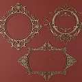 European-style Metal Carved European Pattern Hollow Carved Pattern 3d model