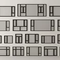Modern windows casement windows floor-to-ceiling windows bay windows doors and windows 3d model