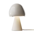 Modern White Mushroom Shaped Table Lamps With Smooth Curved Design for Home Decor