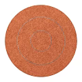 Modern Orange Circular Wall Decor With Grey Concentric Circles Design