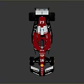 Red Formula 1 Racing Car Featuring Shell Logo Number 55 Black Tires And Red Rims