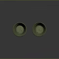 Set Of Two Handcrafted Green Ceramic Bowls With Yellow Base For Home Decor