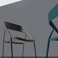 Modern Flush Door Design In Beige And Teal Tones With Reflective Floor