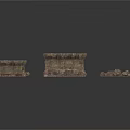 Decorative Stone Blocks Cubes And Piles In Various Shapes 3d model