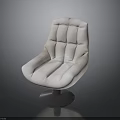 Modern White Sleek Chair With Glossy Finish And Round Base Design
