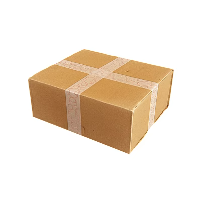 Household Items Brown Cardboard Box With Crossed Patterned Tape For Storage 3d model