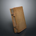 Vintage Old Book With Leather Cover And Metal Clasps As Daily Life Item