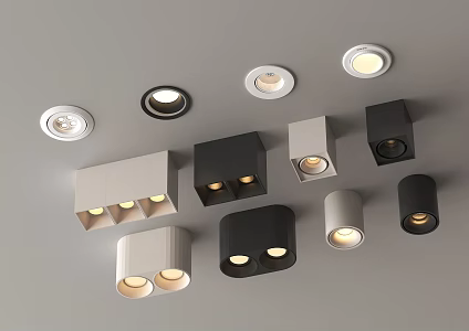 Modern downlight spotlight open-mounted downlight spotlight recessed downlight spotlight 3d model