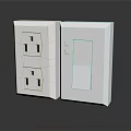 White Electrical Switch Panel With Two Outlets And Single Switch Modern Home Design