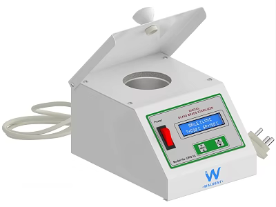 White Medical Device With Circular Sample Chamber Digital Display And Wellsonic Control Panel 3d model