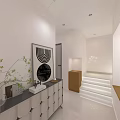 Luxury Beauty Hair Salon Modern Interior With Elegant Reception Counter And Mirror Design
