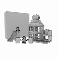 Duplo Building Blocks Playset With Red Roof House Slide And Kid Figures
