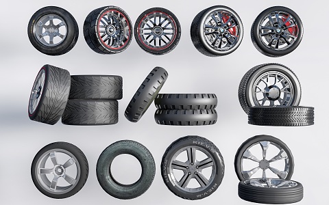 Tire ornaments Tire sketches Hub Wheel 3d model