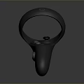 Ergonomic Black VR Controller For Computer Gaming With Interactive Buttons