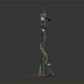 Architectural Street Lamps Featuring Various Designs With Single Multiple Lights And Vine Decorations