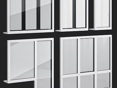 Modern Casement Windows With Aluminum Frame And Tempered Glass For Home 3d model