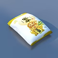 Traditional Glutinous Rice Packaging With Yellow White Design And Brand Elements