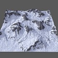 Snow Mountain Mountain Peak Mountain Snow Mountain Terrain 3d model