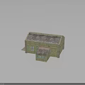 Traditional Building With Sloped Tile Roof Wooden Walls Windows And Small Attached Structure